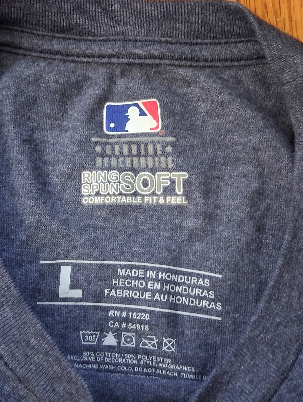 Detroit Tigers Genuine Merchandise - Men's Gray Ring Spun Soft Large Tshirt - Picture 2 of 6